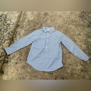 Jacadi boys size 8 Blue Striped organic cotton Shirt